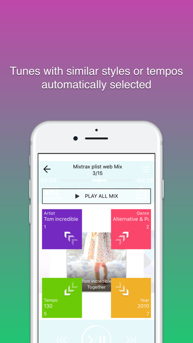 MIXTRAX App Screenshot 2
