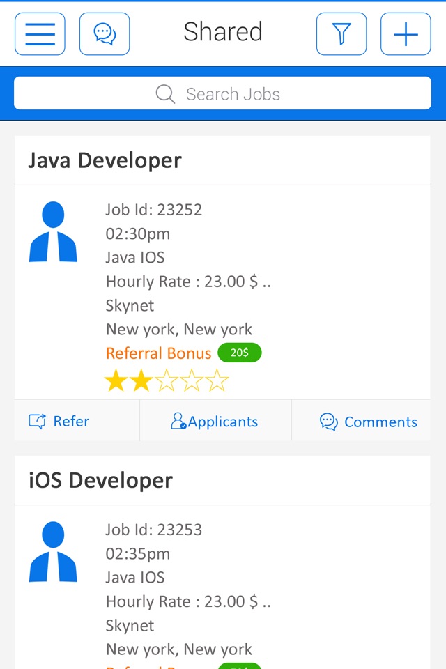 BlueHippoJobApp screenshot 2