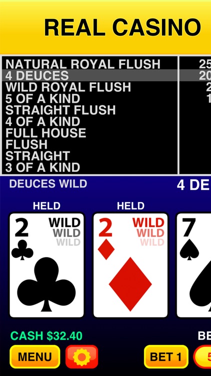 Deuces Wild Casino Video Poker