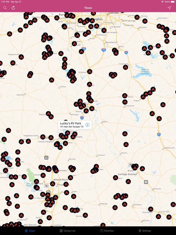 Screenshot #4 pour Texas – Campgrounds & RV Parks