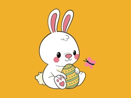 Cute Bunnies & Easter Stickers