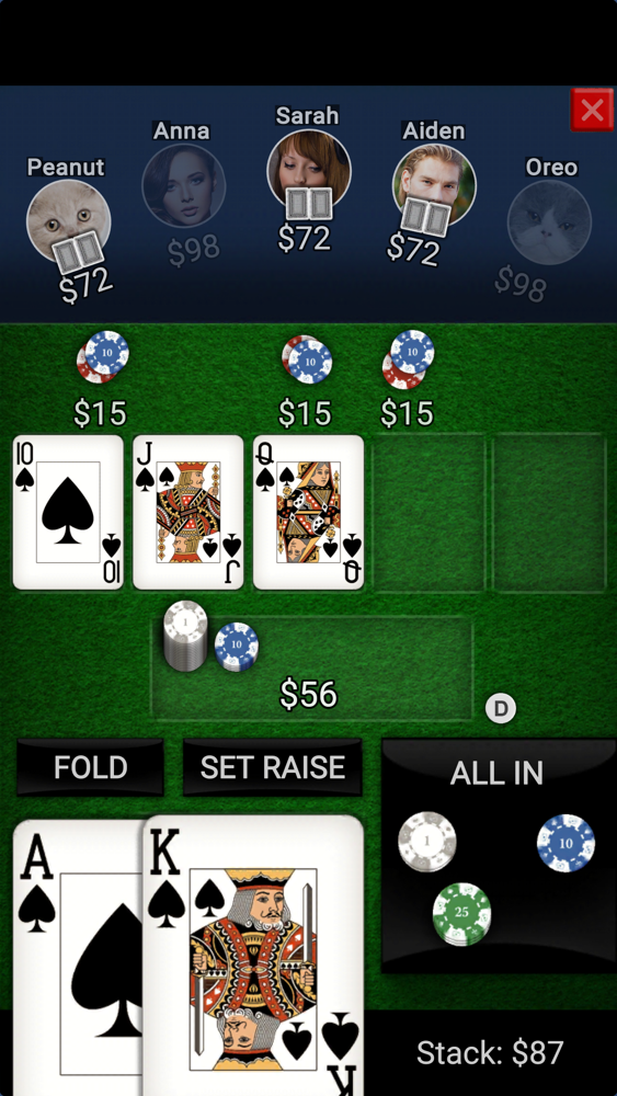 Texas holdem poker app free chips