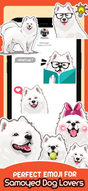 Samoyed Dog Emoji Sticker Pack(圖1)-速報App