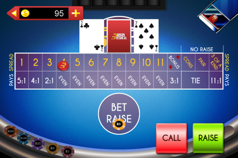 Let It Ride On, 3 Card Poker + - náhled