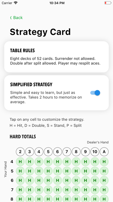Blackjack Trainer+ Strategy screenshot 3