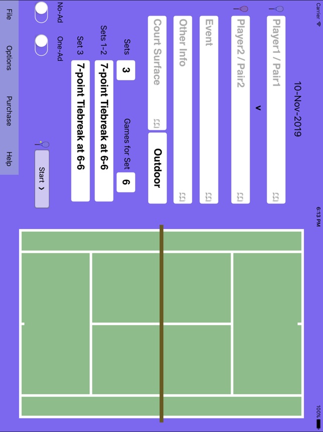 Tennis Match Charting Software