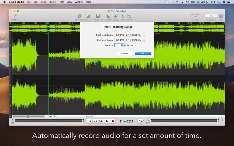 sound studio mac os screenshot audio screenshots editing recording digitize record create