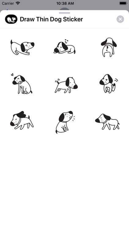 Draw Thin Dog Sticker