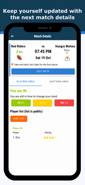 IMIN - Sport Teams Manager app(圖5)-速報App