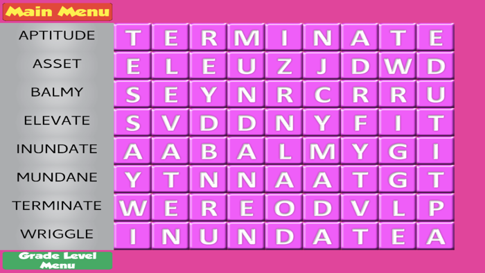 Word Search Grades 1-6 HD