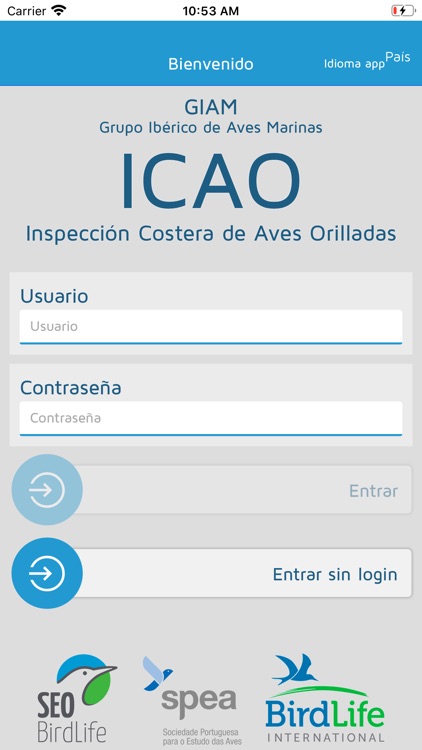 ICAO Grupo de Aves Marinas