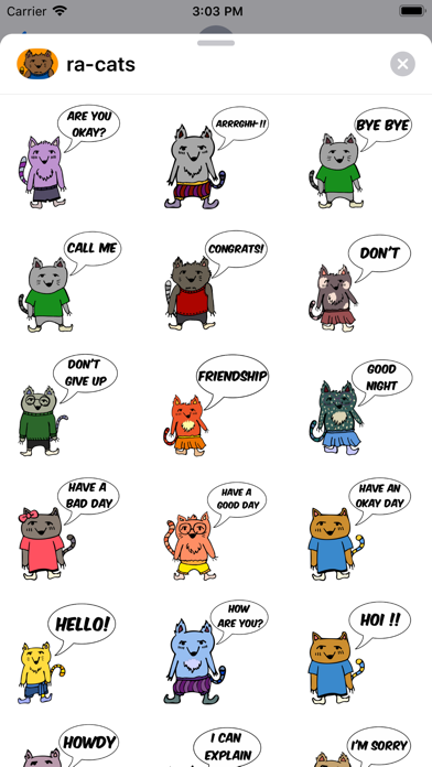 Ra-Cat Stickers screenshot 2