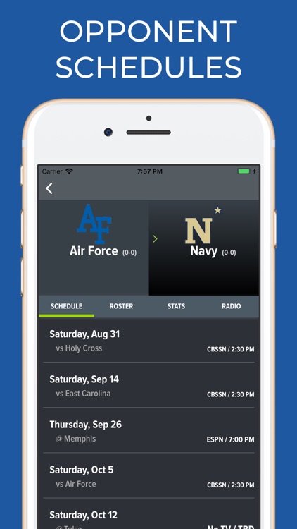 Air Force Football Schedules screenshot-5