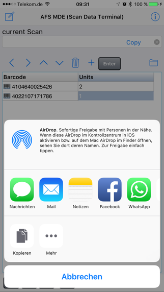 How to cancel & delete AFS MDE (Scan Data Terminal) from iphone & ipad 3