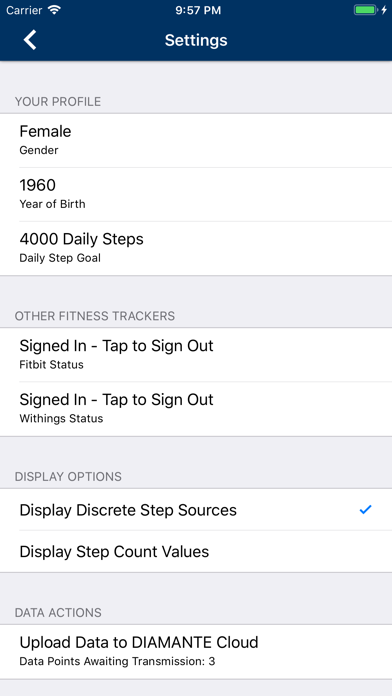 DIAMANTE Step Tracking screenshot 3