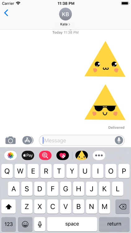 Cute Triangle Emoji Stickers screenshot-3