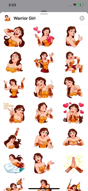 Warrior Girl Sticker Pack