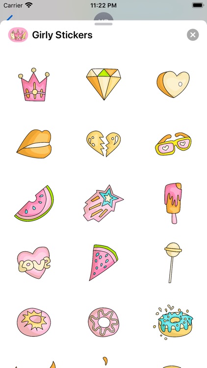 Girly Stickers App screenshot-4