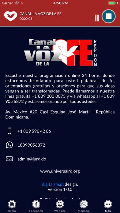 Canal La Voz de La Fe screenshot 2