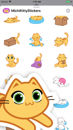 michi kitty- cute cat stickers