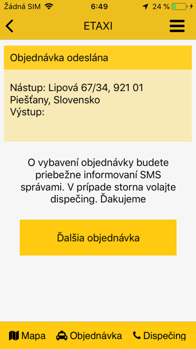 ETAXI Piešťany screenshot 2