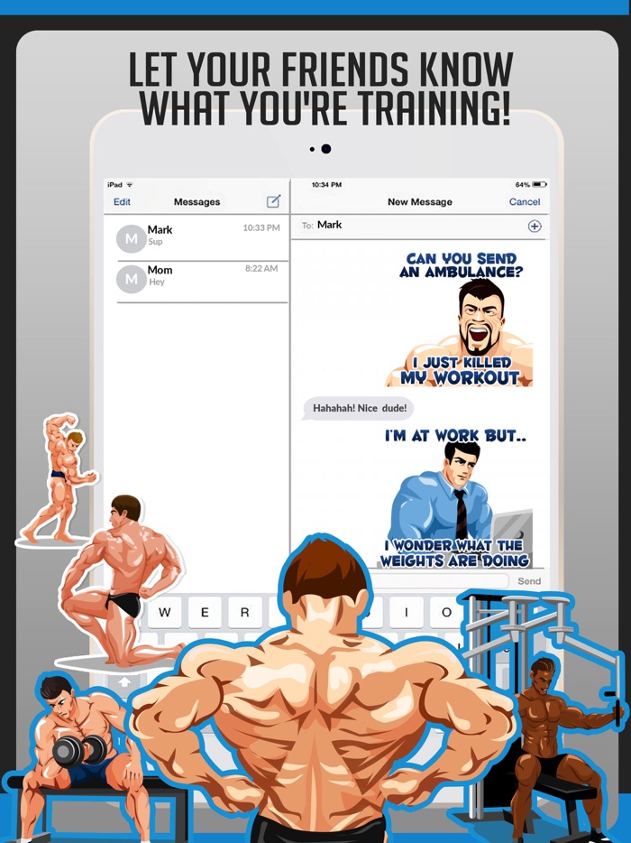 Body Building Stickers Emoji