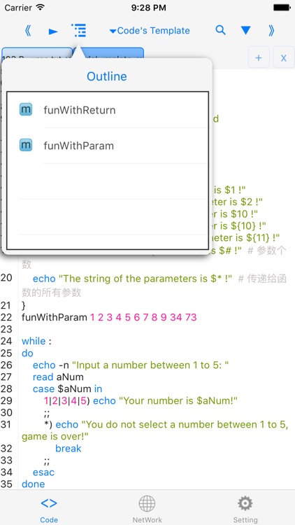 bashi$ - programming language