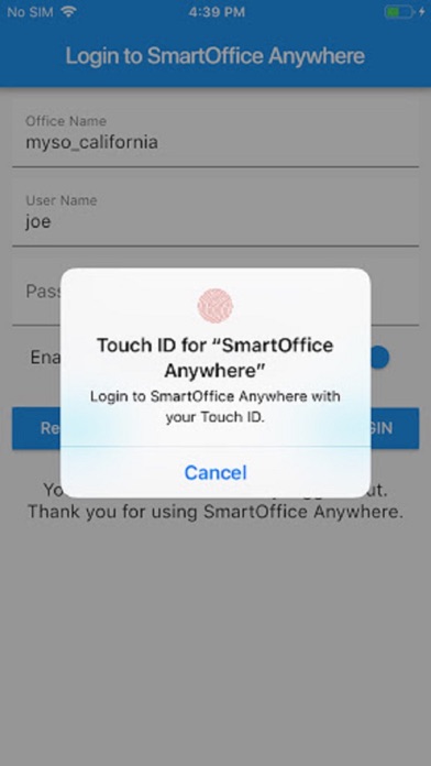 How to cancel & delete SmartOffice Anywhere from iphone & ipad 1