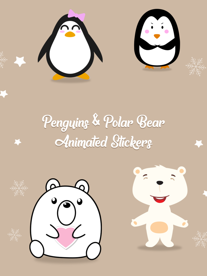 Polar Bear  Penguin Stickers