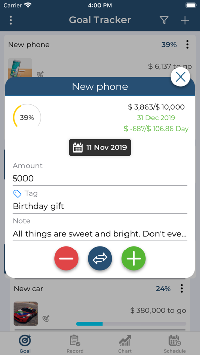 SaveMoney: Savings Tracker screenshot 2