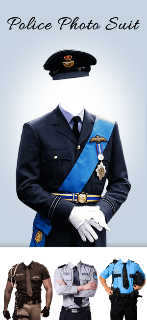 Men Police Photo Suit(圖2)-速報App