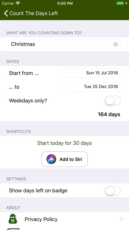 Count The Days Left