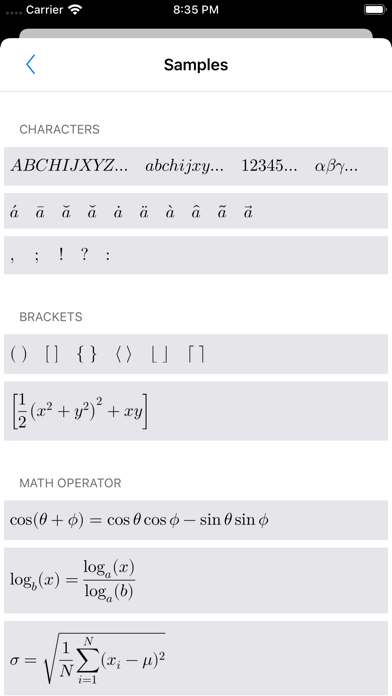 xFormula - Equation Editor screenshot 3