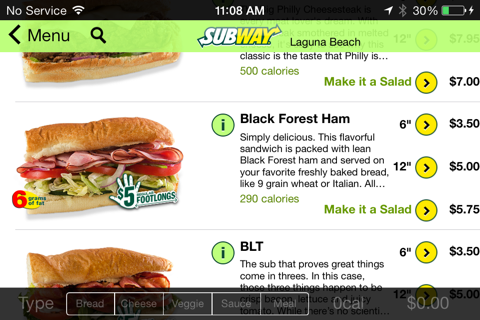 Subway CA screenshot 2