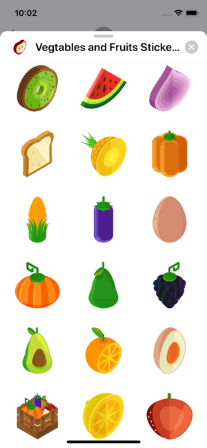 Vegtables and Fruits Stickers(圖3)-速報App