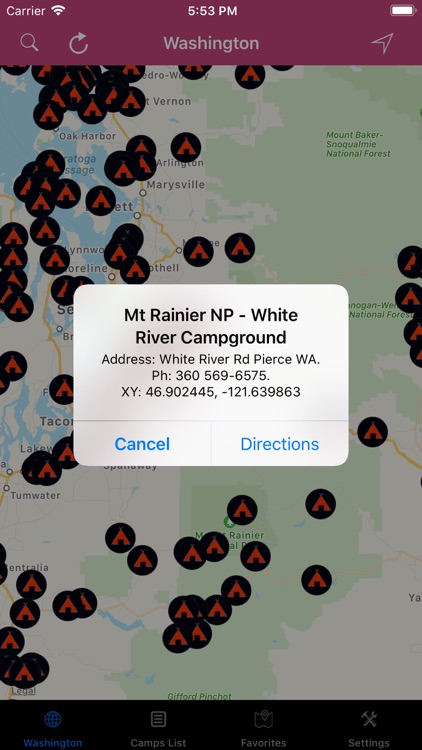 Washington – Campgrounds, RV's screenshot-3