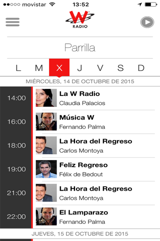 WRadio Colombia para iPhone screenshot 3