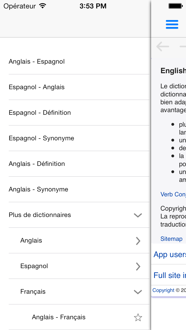 Dictionnaire Anglais WordRef.