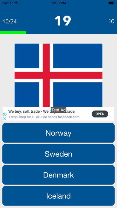 screenshot of Flags Multi Choice 3