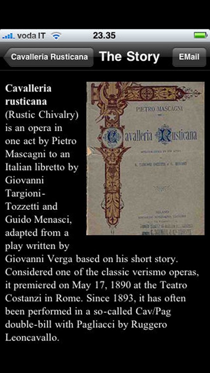 Opera: Cavalleria Rusticana