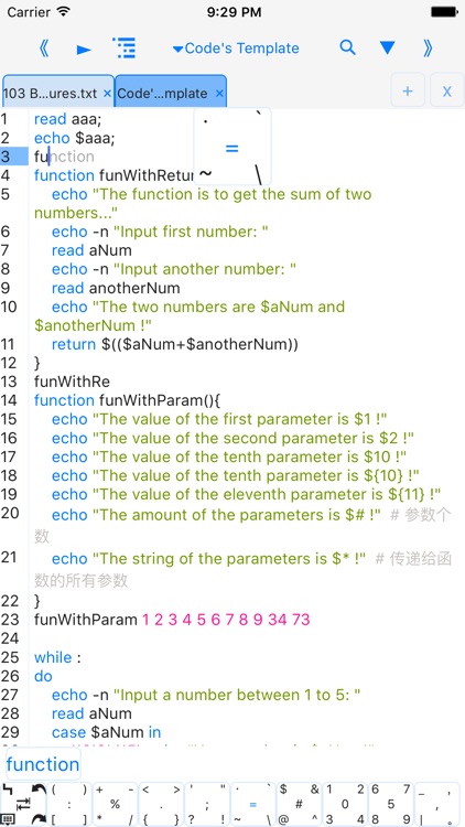 bashi$ - programming language