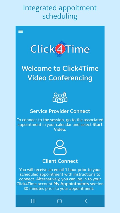 Video Conferencing Click4Time