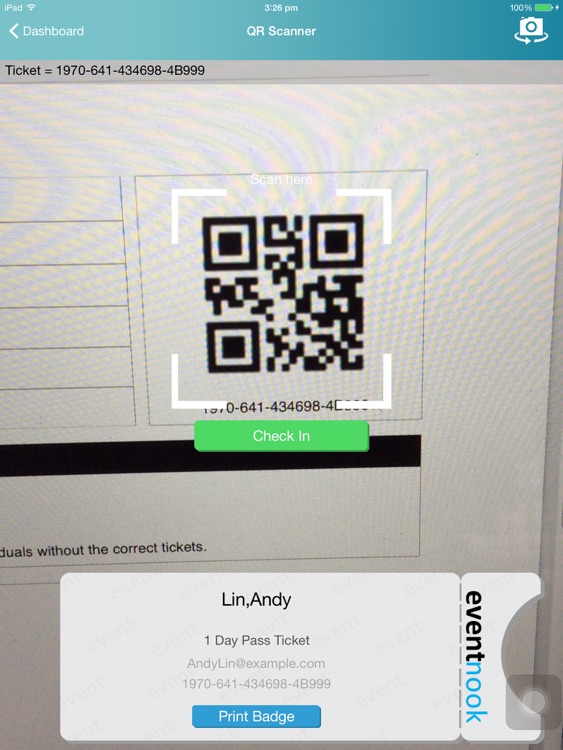 EventNook CheckIn for iPad
