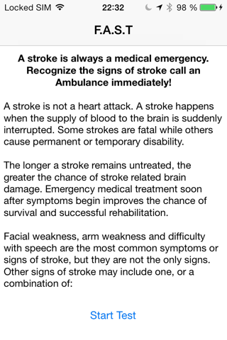 F.A.S.T Stroke Test - náhled