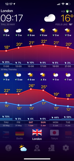 WEATHER NOW ° - 今天天氣預報14天(圖2)-速報App