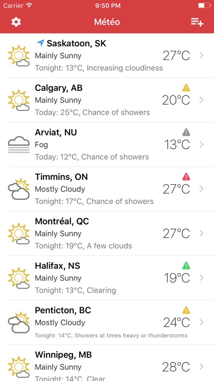 Météo - Canadian Weather