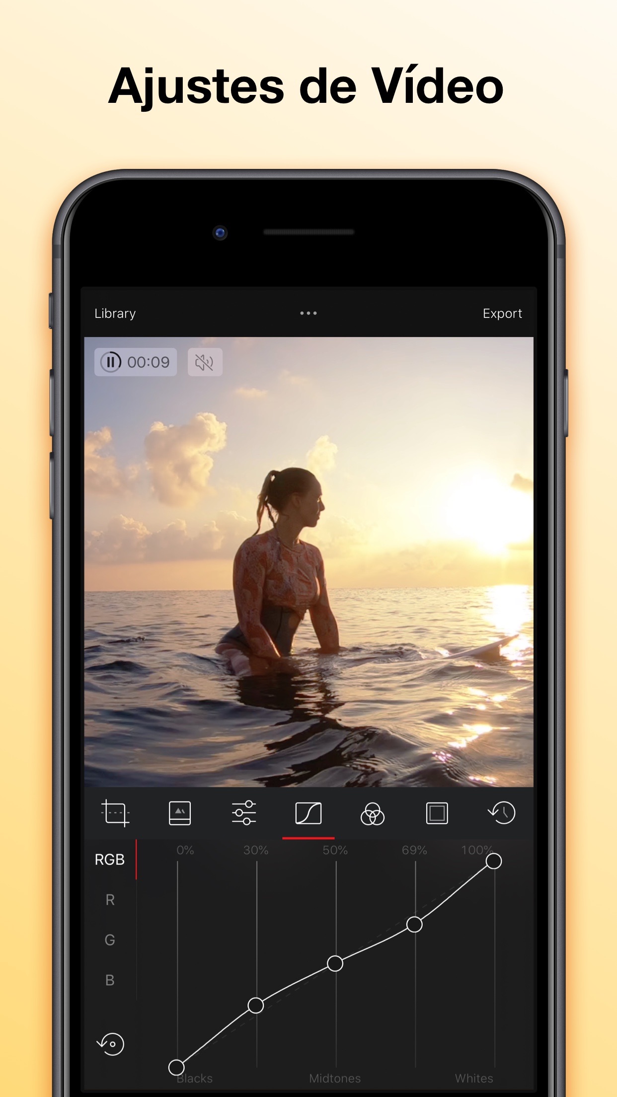 Screenshot do app Darkroom: Edite foto e vídeo
