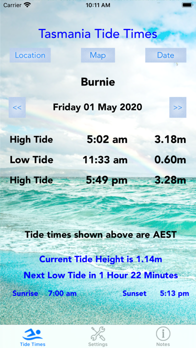 Tasmania Tide Times screenshot1