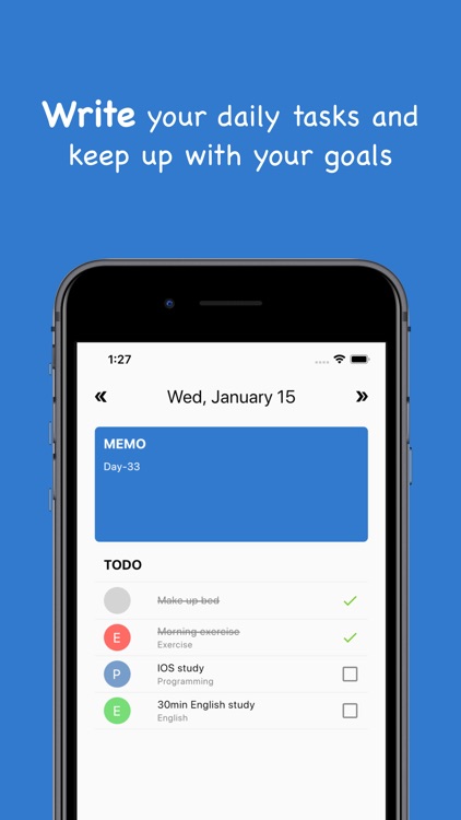 Blue Diary - daily tasks, memo