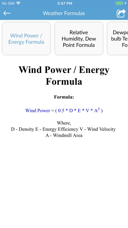 Weather Formulas And Calc